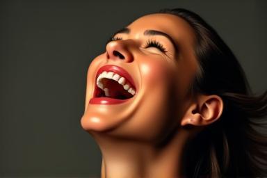 Person happily singing